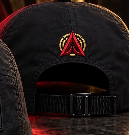 Boné ALVO five panel preto, costas
