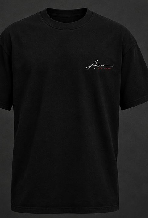 Camiseta ALVO streetwear de jiu-jitsu preta, frente