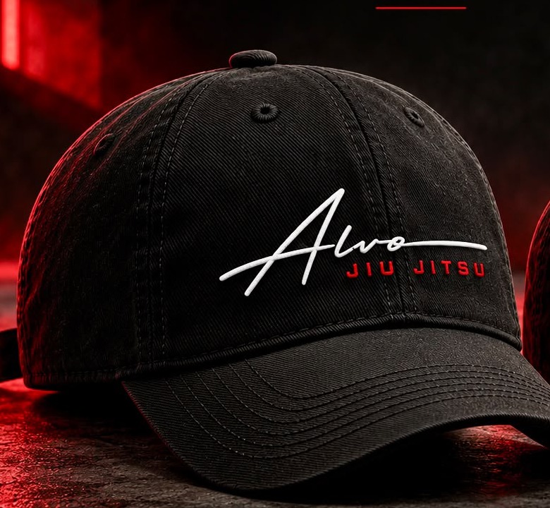 Boné ALVO aba curva preto, frente